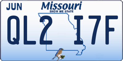 MO license plate QL2I7F