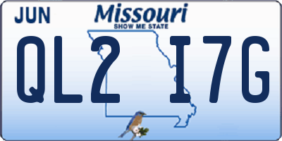 MO license plate QL2I7G