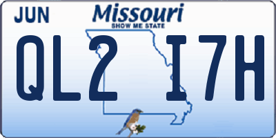 MO license plate QL2I7H