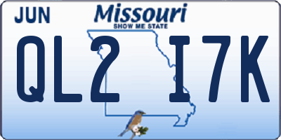 MO license plate QL2I7K