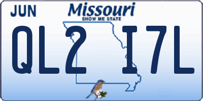MO license plate QL2I7L