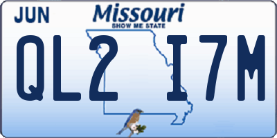 MO license plate QL2I7M