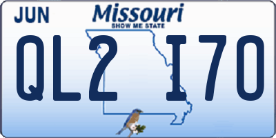 MO license plate QL2I7O