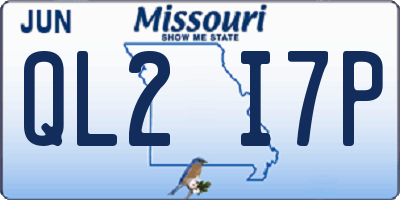MO license plate QL2I7P