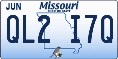 MO license plate QL2I7Q
