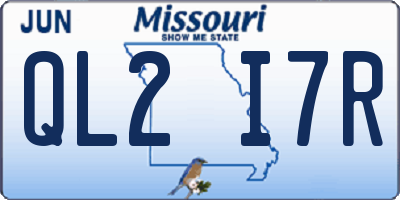 MO license plate QL2I7R