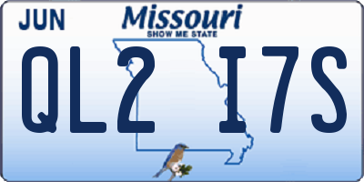 MO license plate QL2I7S
