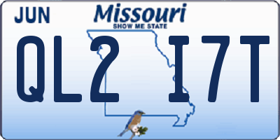 MO license plate QL2I7T