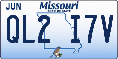 MO license plate QL2I7V