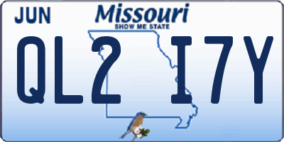 MO license plate QL2I7Y