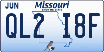 MO license plate QL2I8F
