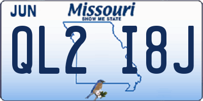 MO license plate QL2I8J