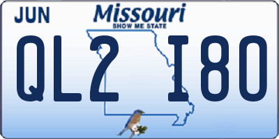 MO license plate QL2I8O