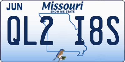 MO license plate QL2I8S