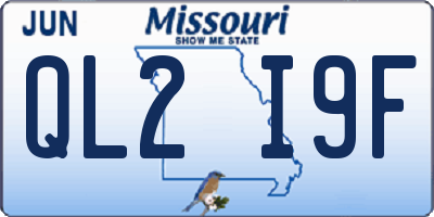 MO license plate QL2I9F