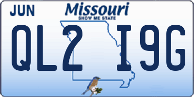 MO license plate QL2I9G