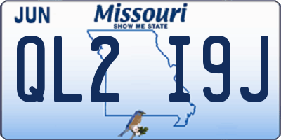MO license plate QL2I9J