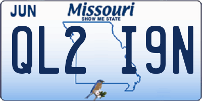 MO license plate QL2I9N