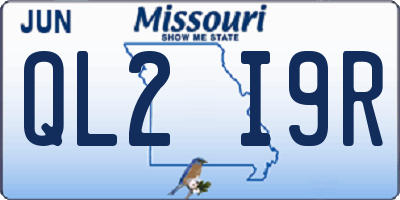 MO license plate QL2I9R