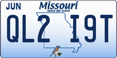 MO license plate QL2I9T