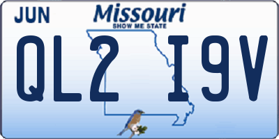 MO license plate QL2I9V