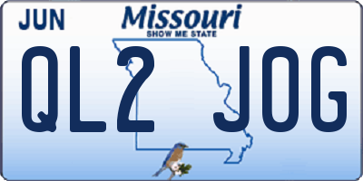 MO license plate QL2J0G