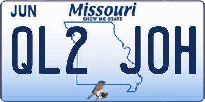 MO license plate QL2J0H
