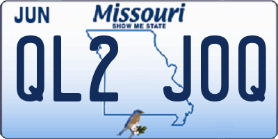 MO license plate QL2J0Q
