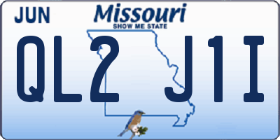 MO license plate QL2J1I