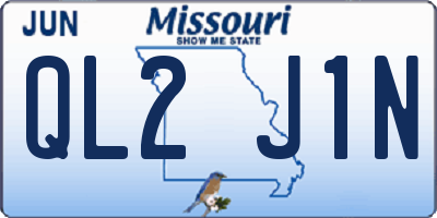 MO license plate QL2J1N