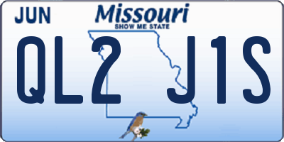 MO license plate QL2J1S