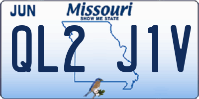MO license plate QL2J1V