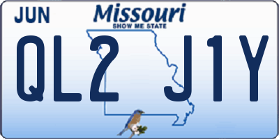 MO license plate QL2J1Y