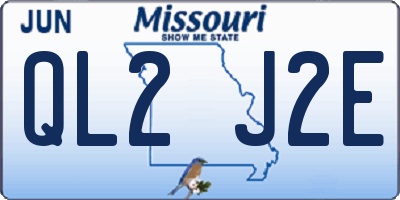 MO license plate QL2J2E
