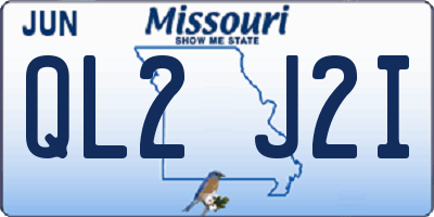 MO license plate QL2J2I