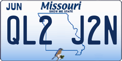 MO license plate QL2J2N