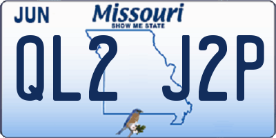 MO license plate QL2J2P