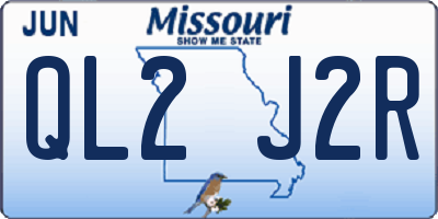 MO license plate QL2J2R