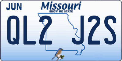 MO license plate QL2J2S