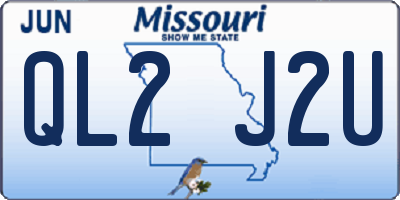MO license plate QL2J2U
