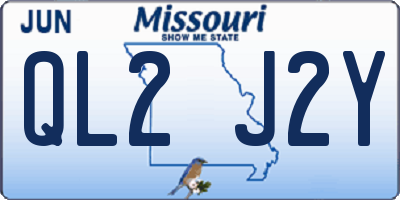 MO license plate QL2J2Y