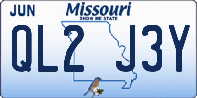 MO license plate QL2J3Y