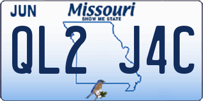 MO license plate QL2J4C