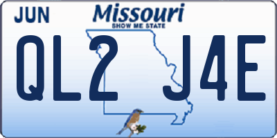 MO license plate QL2J4E