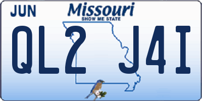 MO license plate QL2J4I