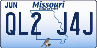 MO license plate QL2J4J