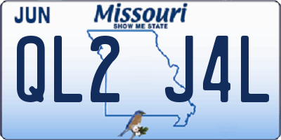 MO license plate QL2J4L