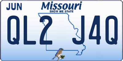 MO license plate QL2J4Q