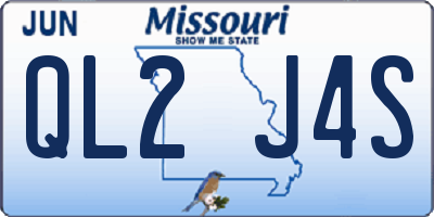 MO license plate QL2J4S