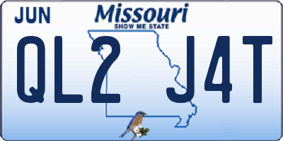 MO license plate QL2J4T